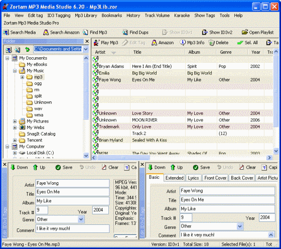 Zortam Mp3 Media Studio screenshot