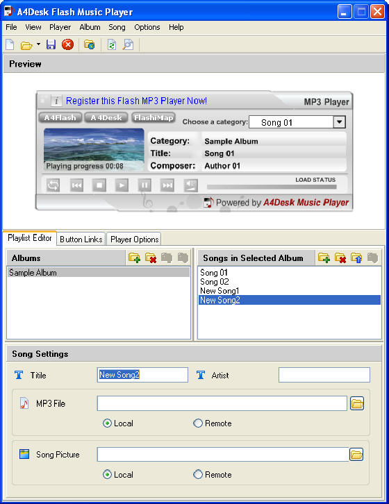 A4Desk Flash Music Player