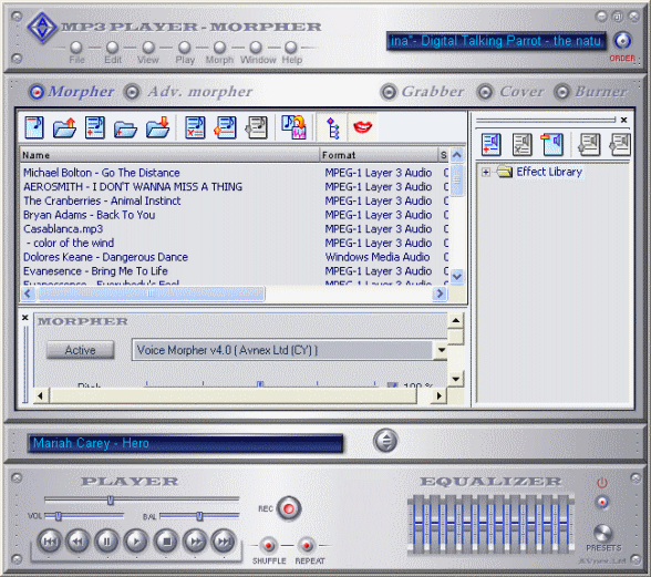 the main window of MP3 Player