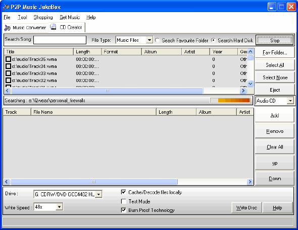 CD Creator - P2P Music Jukebox
