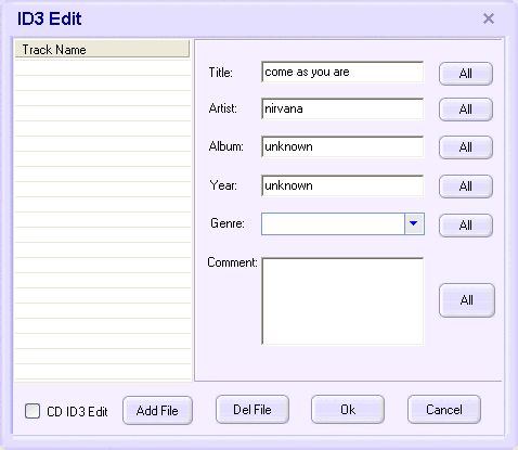 ID3 Tag Editor