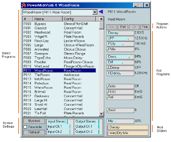 screenshot of PowerMidiVerb4