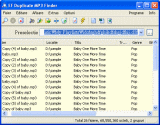 The Screenshot of EF Duplicate MP3 Finder
