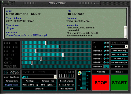 The Screenshot of DRS 2006 Audio Manager