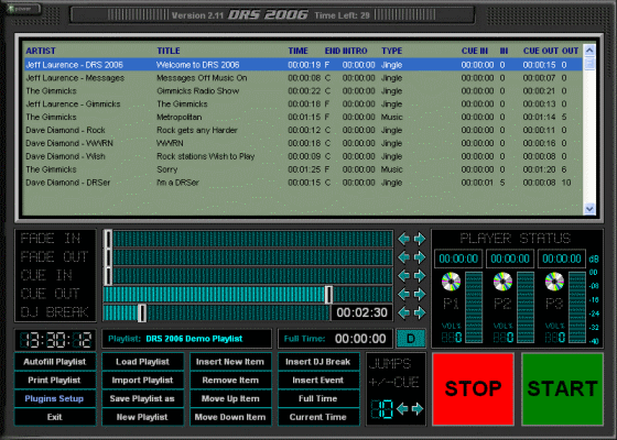 The Screenshot of DRS 2006 Playlist Editor
