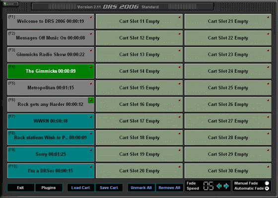 The Screenshot of DRS 2006 Virtual Cart Machine