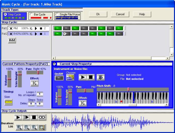 Screenshot of FlexiMusic Composer