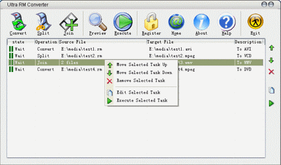 screenshot of RMVB converter