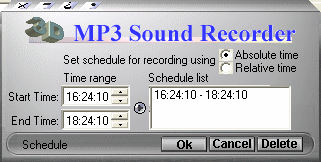 schedule recording