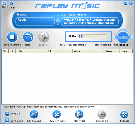 screenshots of sound recorder software