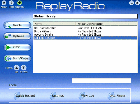 screenshots of radio recorder