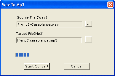 convert WAV to MP3 screenshot