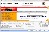 Aldo's Text-to-WAVE
