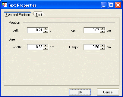 text properties