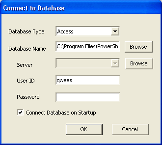 connect to database