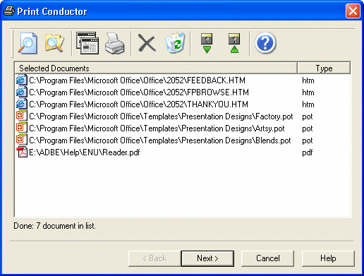 The Screenshot of PrintConductor