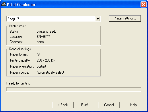 The Screenshot of PrintConductor