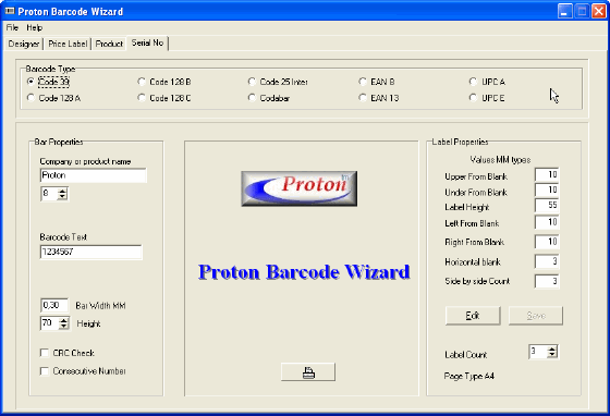 Proton Barcode Wizard