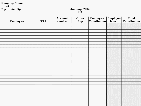 The Monthly worksheets display