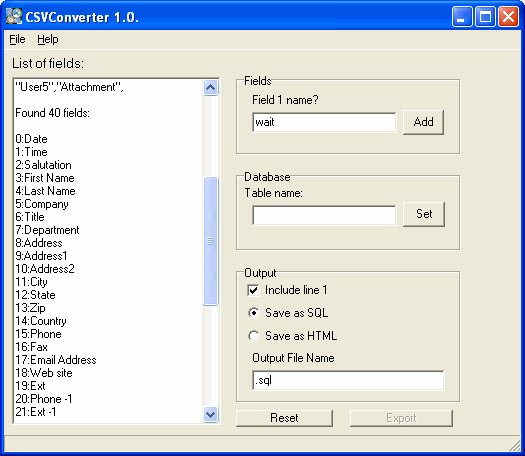 CSV Converter