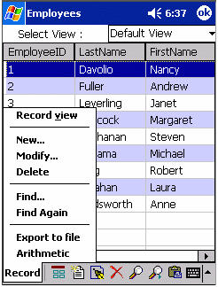Pocket Database Viewer Plus(Access,Excel,Oracle)