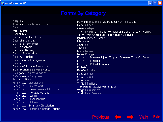 Category - Autoforms