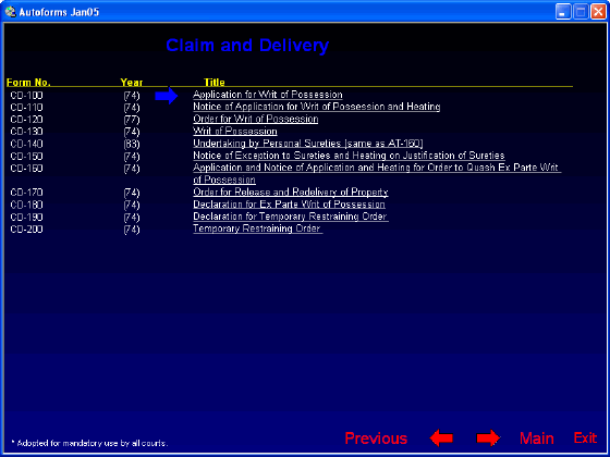 Category - Autoforms