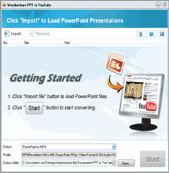 Wondershare PPT to YouTube Video Converter