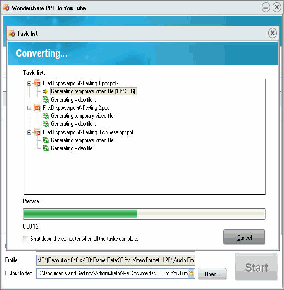 Wondershare PPT to YouTube Video Converter