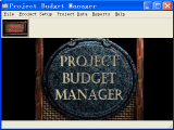 The Screenshot of Project Budget Manager