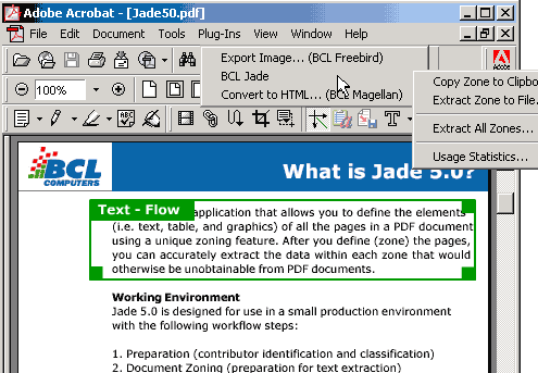 Plugin for Adobe Acrobat - BCL Jade