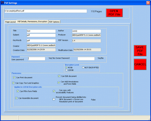 Settings - PDF Split Merge Pages Professional