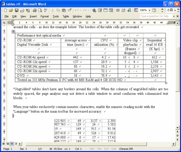 Word document - Readiris PRO