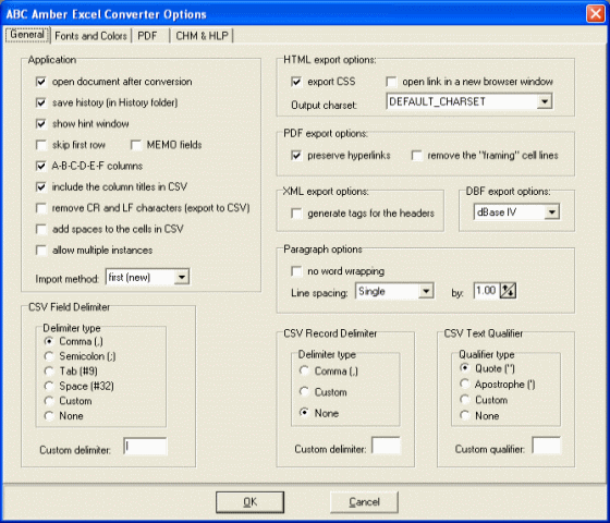 The Screenshot of ABC Amber Excel Converter