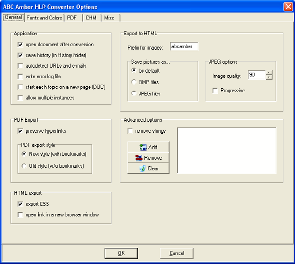 ABC Amber HLP Converter Options