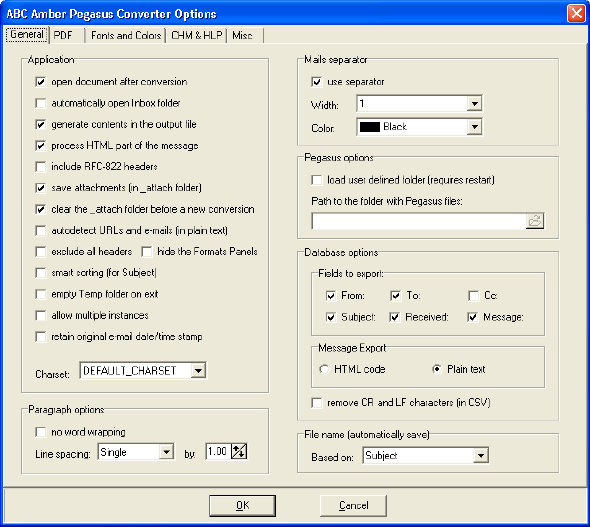 ABC Amber Pegasus Converter Options