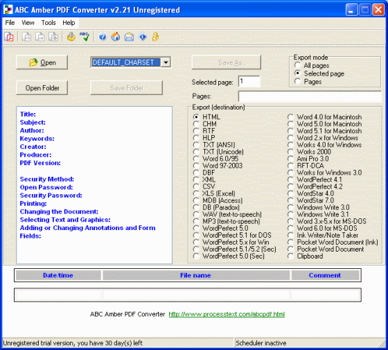 The Screenshot of ABC Amber PDF Converter