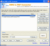 The Screenshot of Any DWG to PDF Converter
