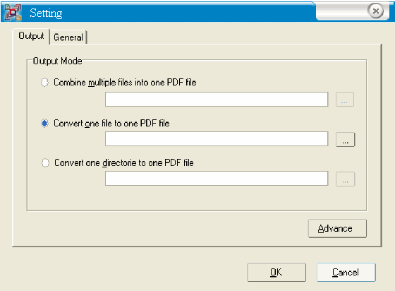 The screenshot of AP Document to PDF converter