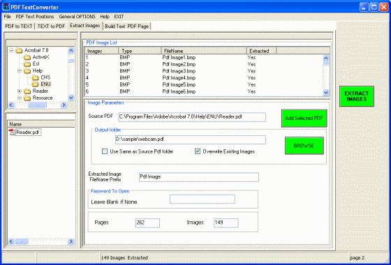 The Screenshot of PDF Text Converter