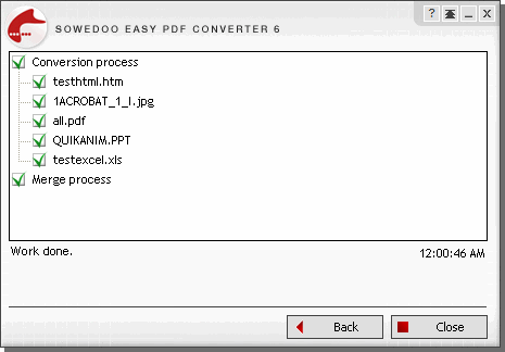 Work done - Sowedoo Easy PDF Converter