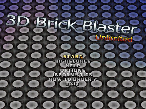 Main screen - 3D BrickBlaster Unlimited