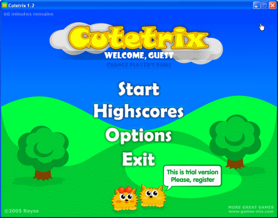 main window of Cutetrix