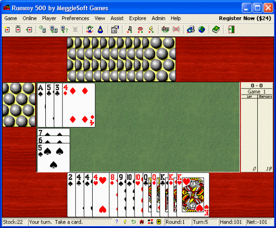 Screenshots of Rummy 500