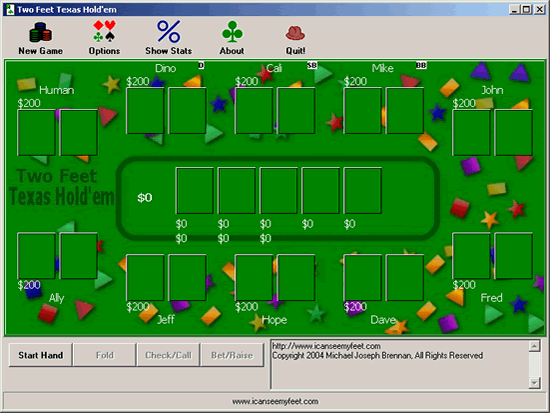 Two Feet Texas Hold'em Standard