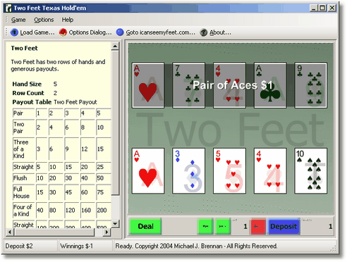 Two Feet Video Poker