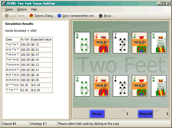 Two Feet Video Poker