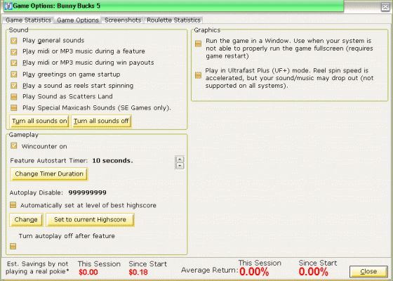 screenshot of Bunny Bucks - Option