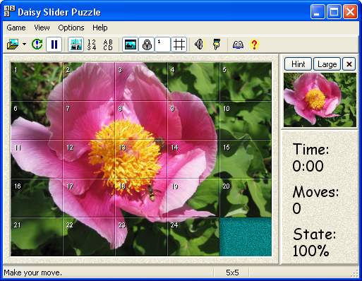 Daisy Slider Puzzle - screenshot