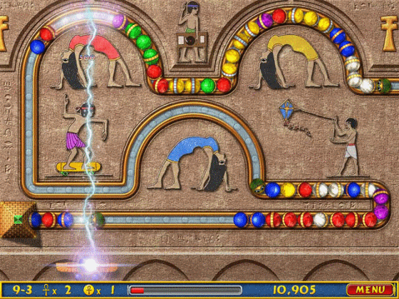 a game interface of Luxor Amun Rising